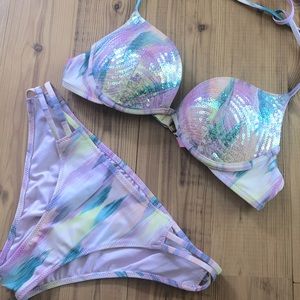 Victoria’s Secret The Hottie Sequin Halter Bikini